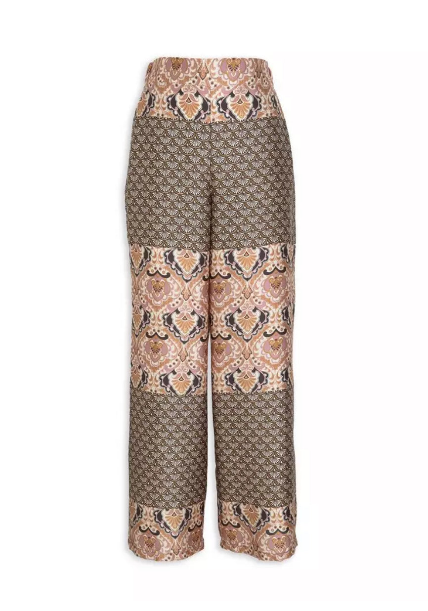 Paisley Print Wide Leg Pants