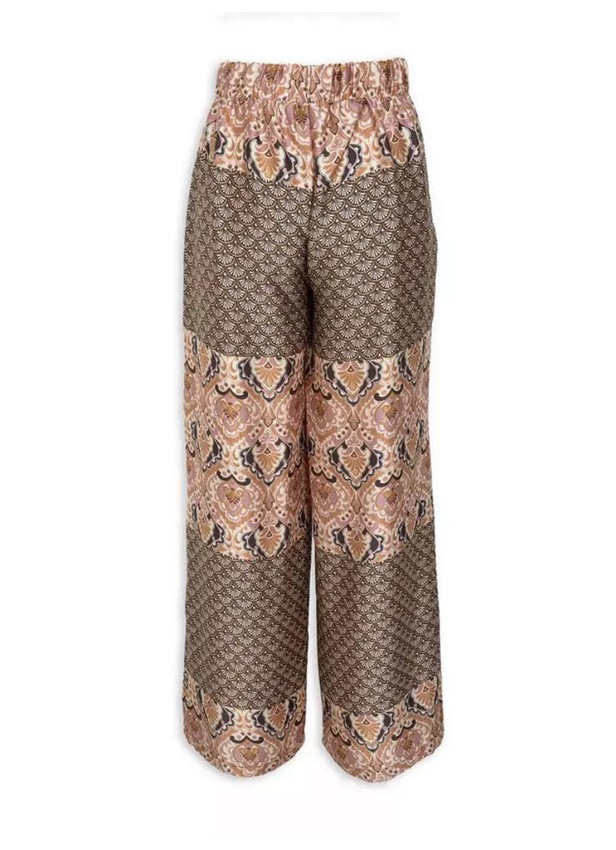 Paisley Print Wide Leg Pants