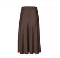 Chocolate Brown Satin Slip Skirt