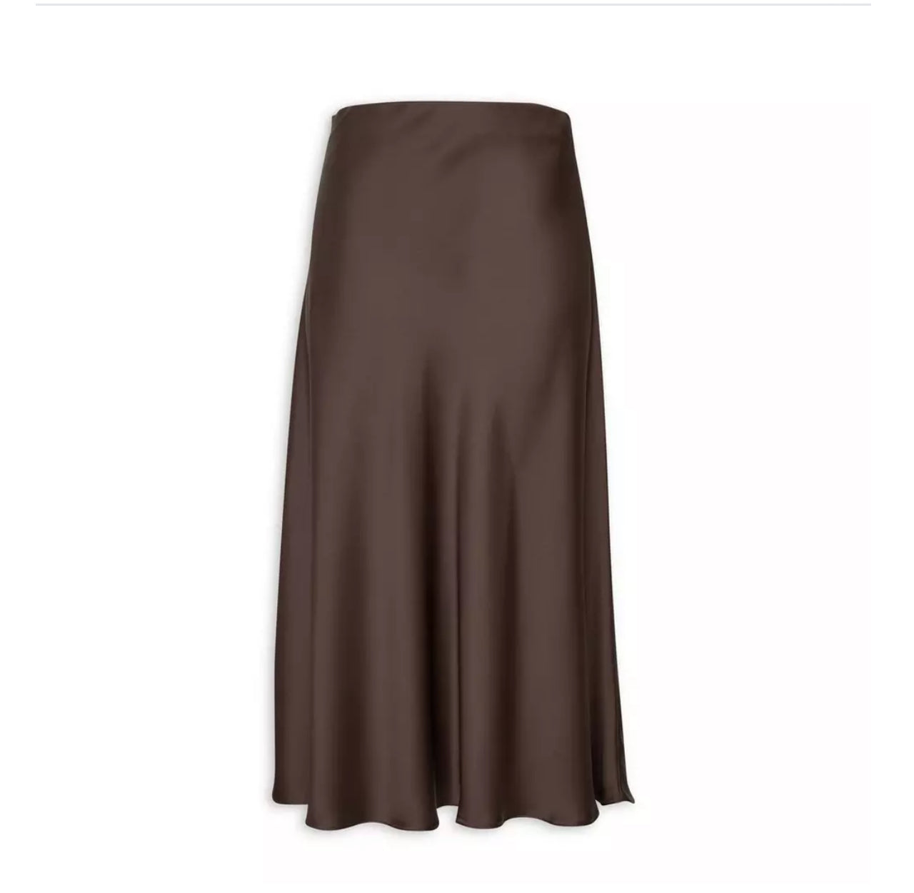 Chocolate Brown Satin Slip Skirt