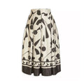 Black Abstract Print A-Line Skirt