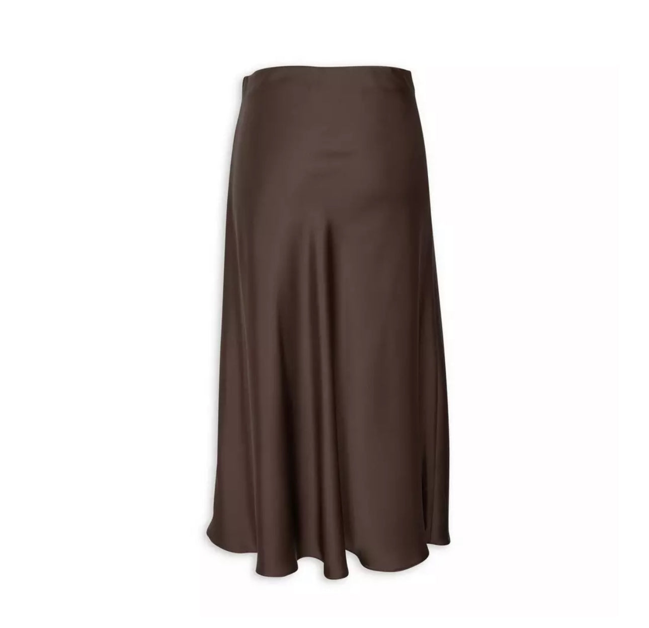 Chocolate Brown Satin Slip Skirt