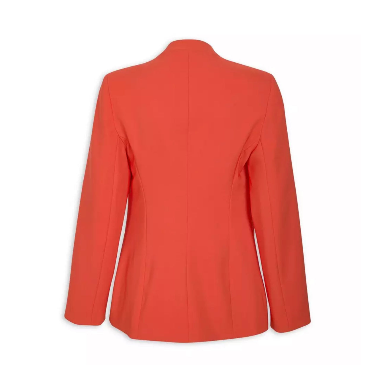 Orange Collarless Blazer
