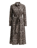 Animal Print Midi Shirtdress
