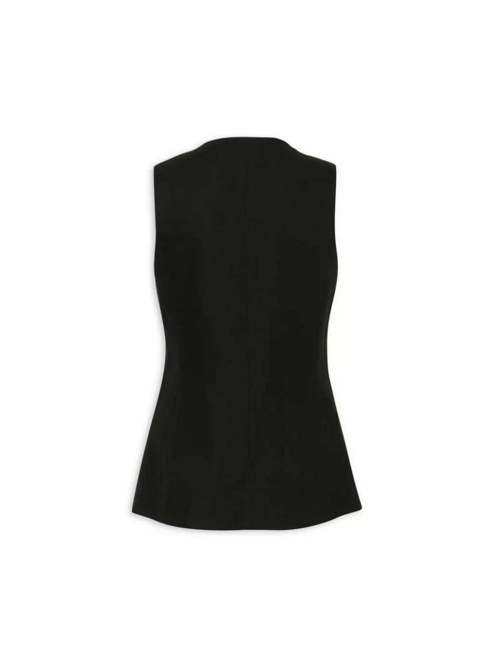 Black Linen WaistCoat With Gold Button
