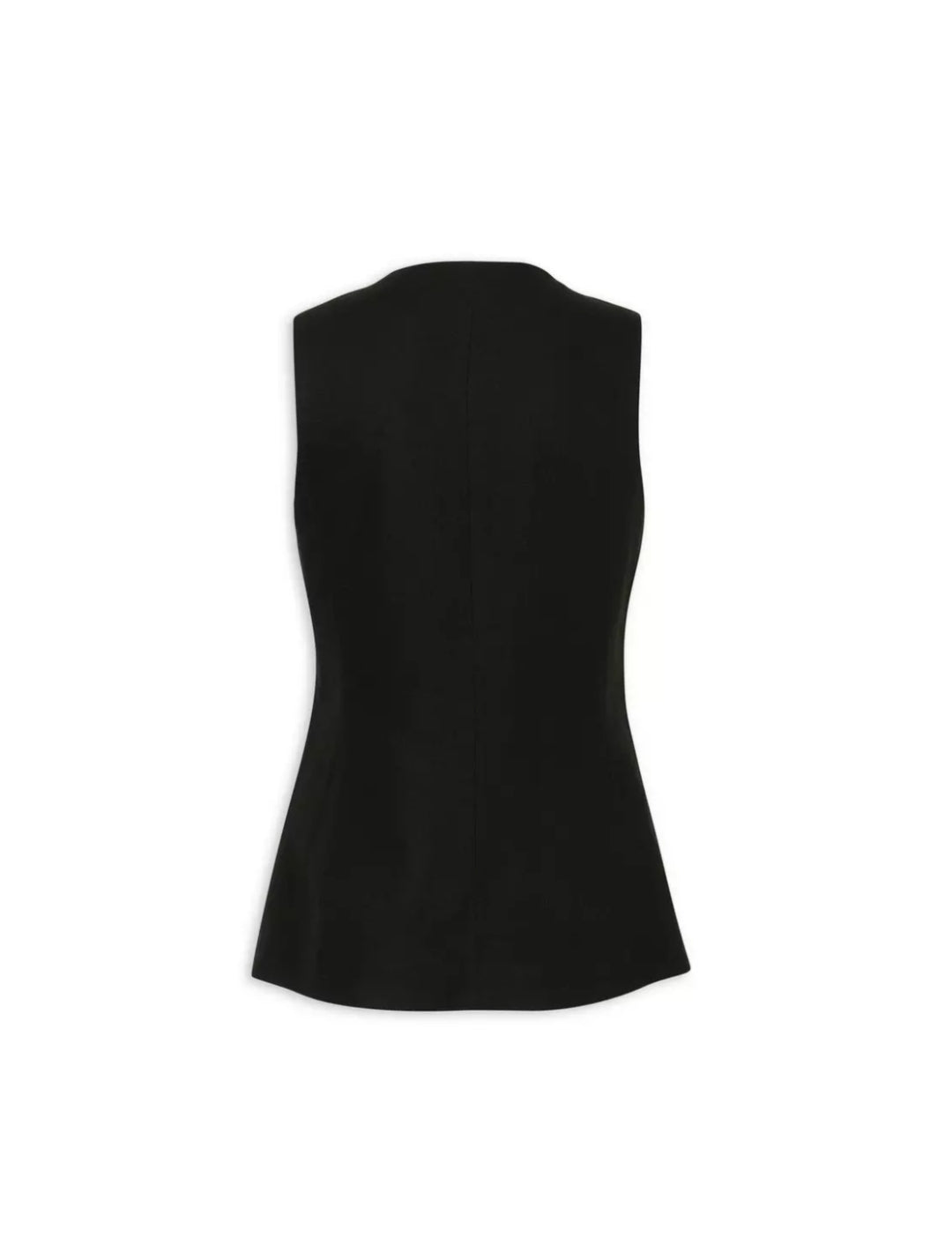 Black Linen WaistCoat With Gold Button